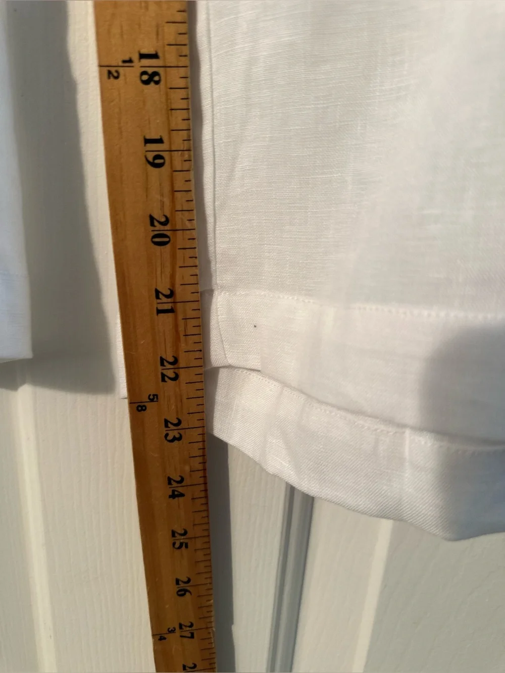 TERRA BLU XL 100% Linen Resort Coastal Made Italy White Crop Pant Beachy Natural